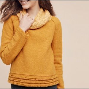 Anthro Sleeping on Snow Meribel Cowl Neck Sweater